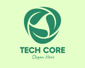 Green Eco Leaves logo design