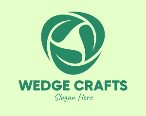 Green Eco Leaves logo design