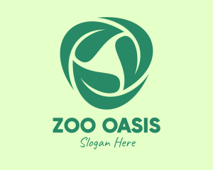 Green Eco Leaves logo design