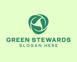 Green Eco Leaves logo design