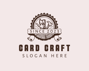 Carpentry Tools Badge logo design