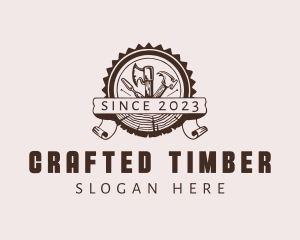 Carpentry Tools Badge logo design