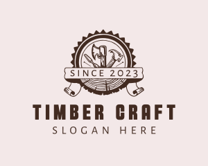 Carpentry Tools Badge logo design