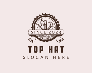 Carpentry Tools Badge logo design