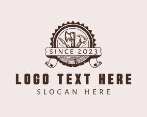 Sculpting - Carpentry Tools Badge logo design