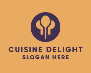 Food Toque Spoon Chef logo design