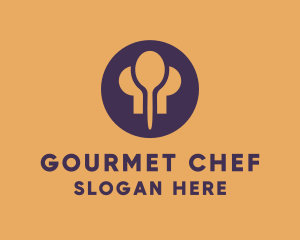 Food Toque Spoon Chef logo design