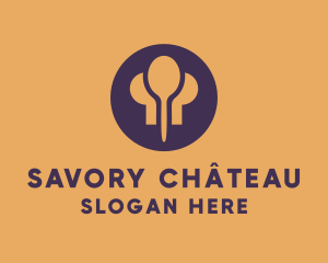 Food Toque Spoon Chef logo design