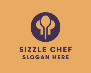 Food Toque Spoon Chef logo design