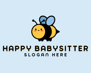 Cute Cartoon Bee  logo design