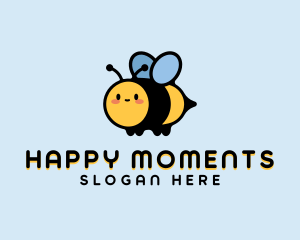 Cute Cartoon Bee  logo design