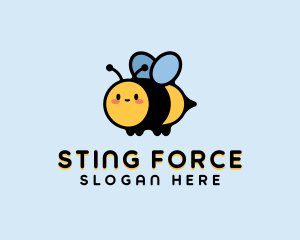 Cute Cartoon Bee  logo