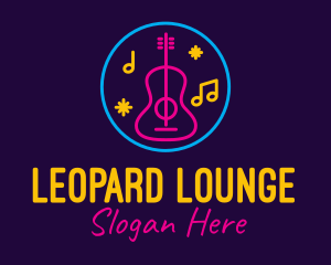 Neon Music Bar Lounge logo design