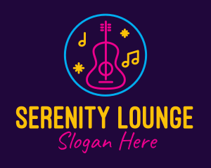 Neon Music Bar Lounge logo design