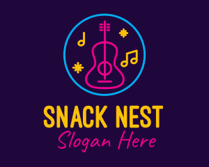 Neon Music Bar Lounge logo design