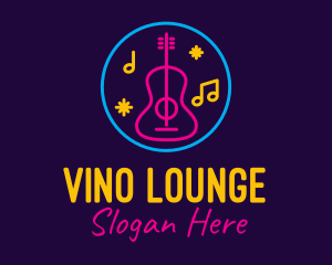 Neon Music Bar Lounge logo design