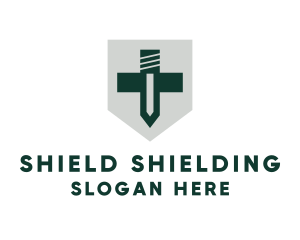 Shield Cross Sword logo
