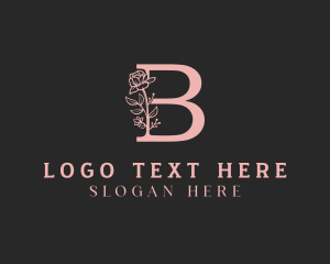 Beautician Floral Letter B logo