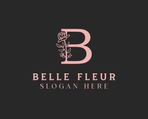 Beautician Floral Letter B logo design