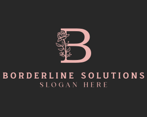 Beautician Floral Letter B logo design