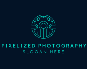 Minimalist  Camera Shield  logo design