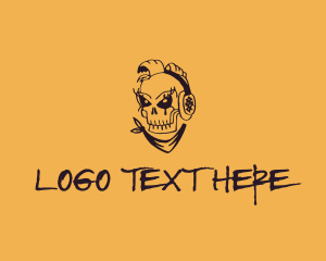 Punk Music Skull Logo