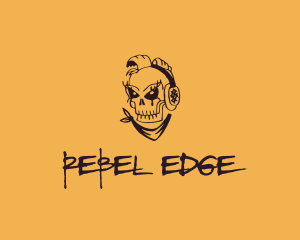 Punk Music Skull logo design