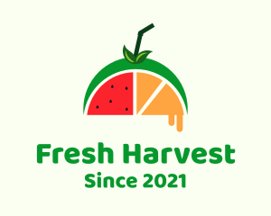 Natural Fruit Juice logo design