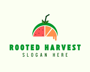 Fruit Juice Drink logo design