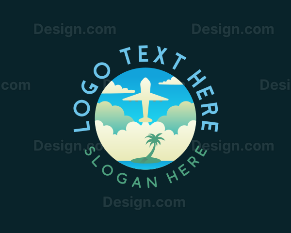 Vacation Plane Travel Logo