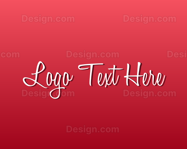 Romantic Valentine Script Logo