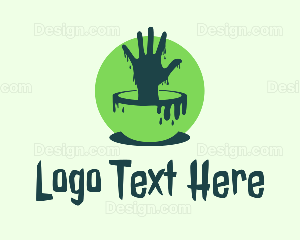 Zombie Hand Paint Logo