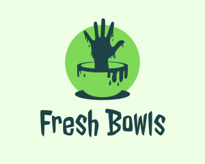 Zombie Hand Paint  logo design