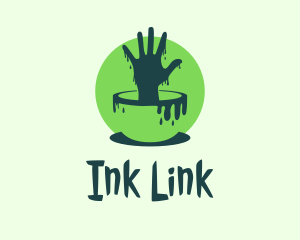 Zombie Hand Paint  logo design