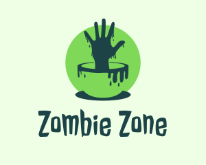 Zombie Hand Paint  logo design