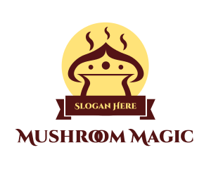 Hot Brown Mushroom Restaurant logo design