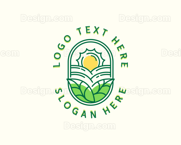 Agriculture Plant Field Logo