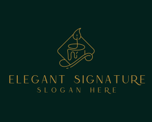 Elegant Candle Spa logo design