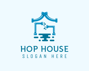 Water House Pipe  logo design