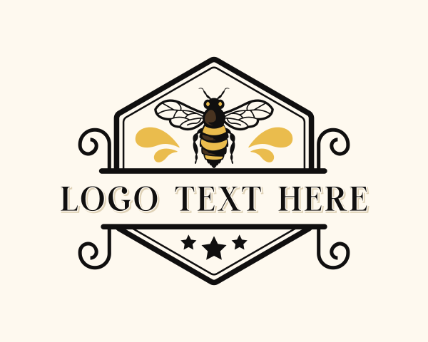 Bee logo example 2
