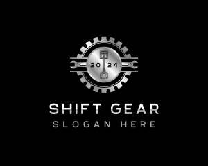 Gear Wrench Piston logo design