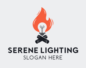 Flame Light Bulb  logo
