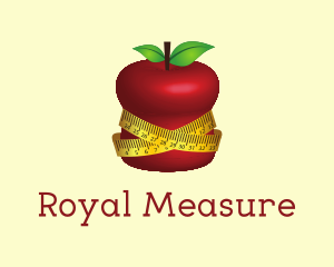 Fit Apple Nutrition Measuring Tape logo design