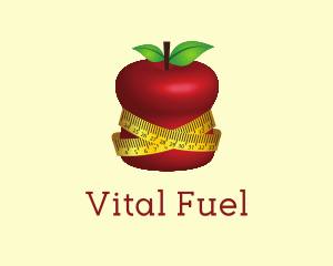 Fit Apple Nutrition Measuring Tape logo design