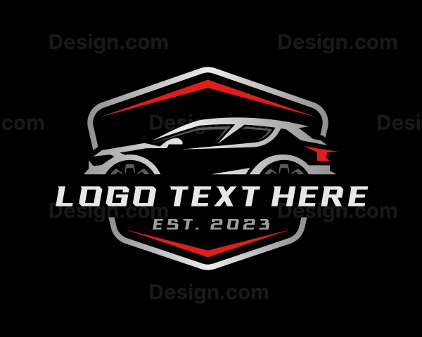 Race Car Automobile Emblem Logo