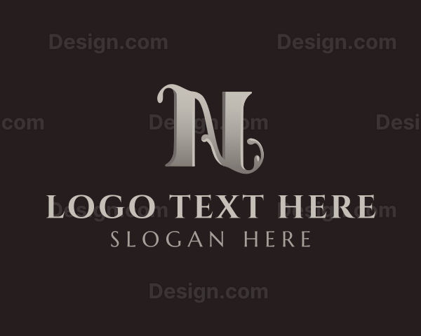 Antique Vintage Letter N Logo