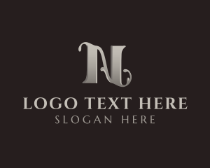 Antique Vintage Letter N logo