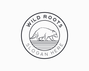 Wild Raccoon Animal logo design