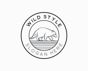 Wild Raccoon Animal logo design