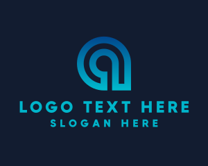 Modern Digital Business Letter A logo